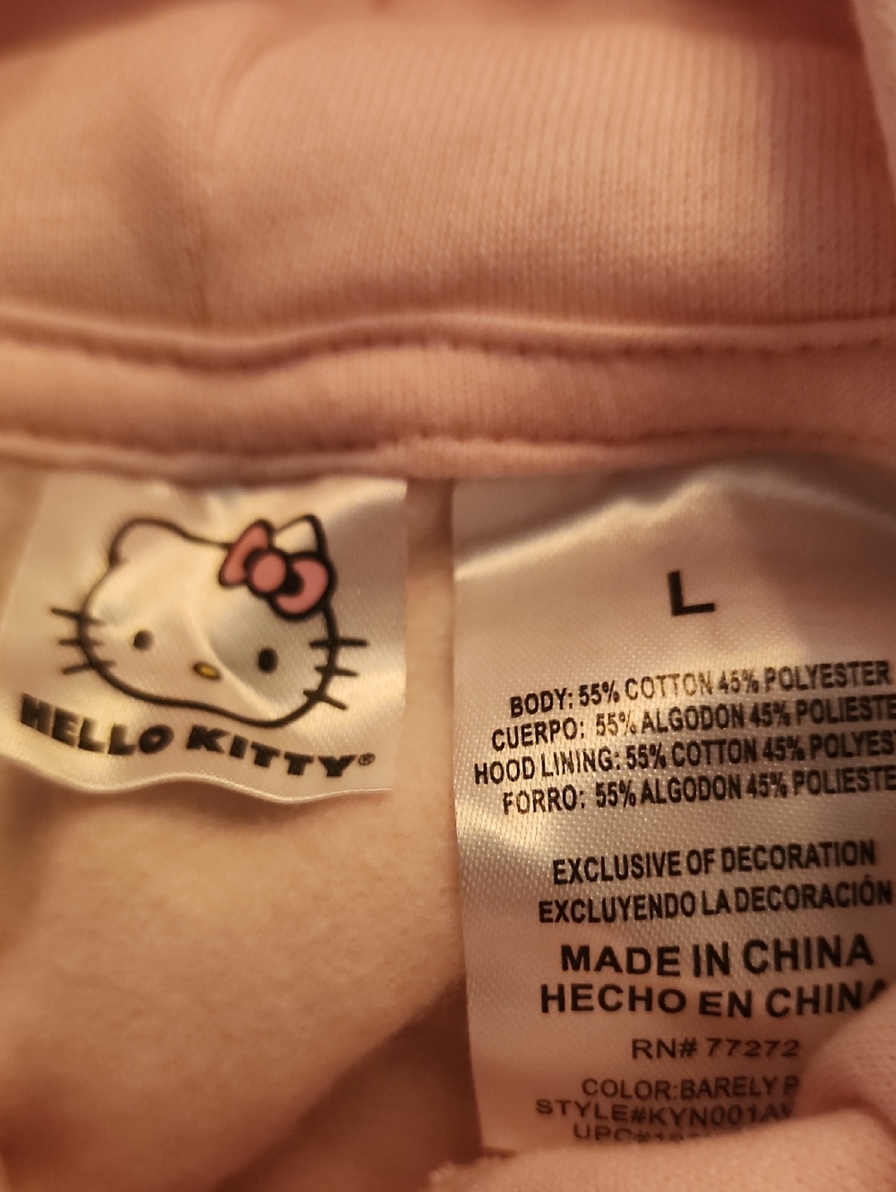 Hello Kitty Hooded Sweatshirt - Picture 5 of 5